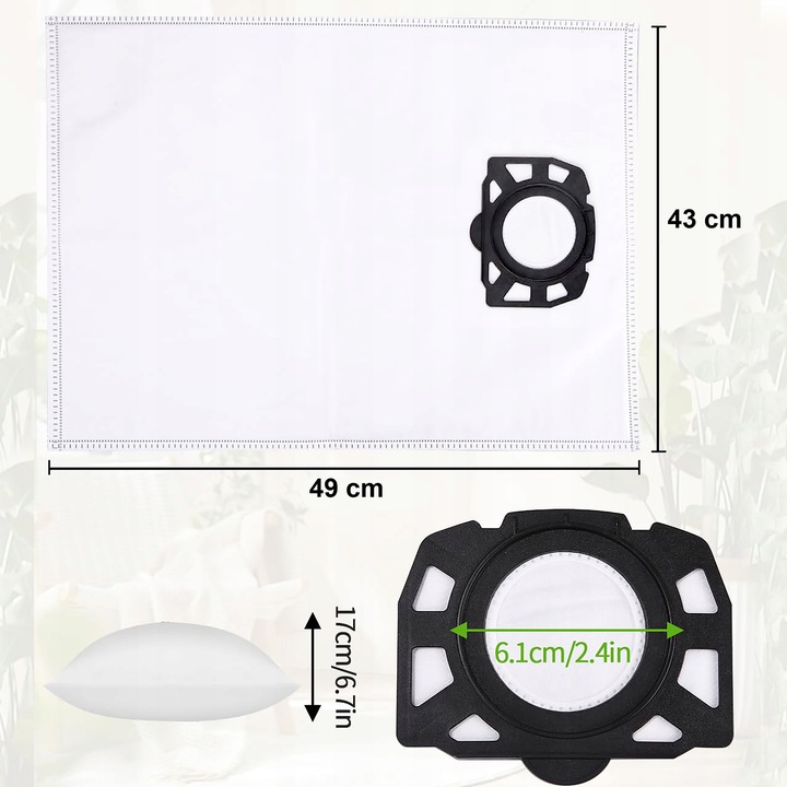 10x WORKI FILTR DO ODKURZACZA KARCHER WD4 WD5 WD6 PREMIUM KWD6 MV4 MV5 MV6