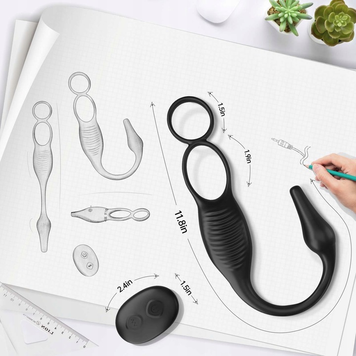 Masażer prostaty Cock Ring 7 trybów wibracji