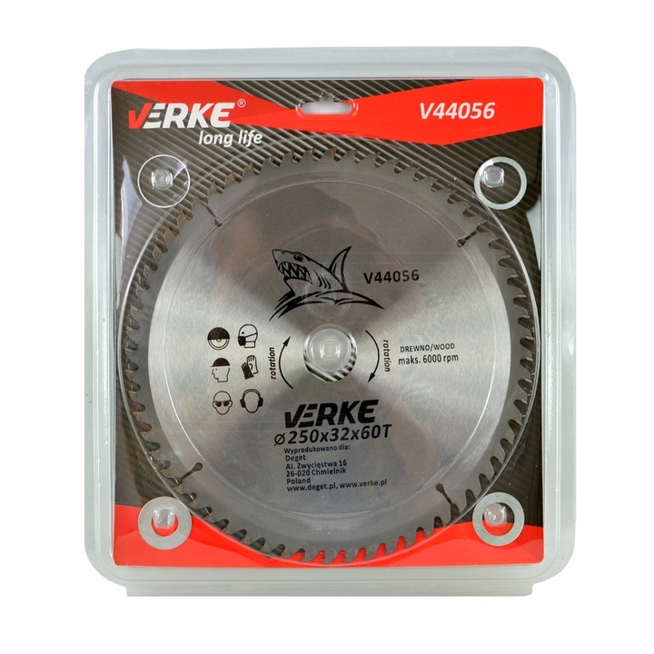 TARCZA PIŁA WIDIOWA TARCZOWA DO CIĘCIA DREWNA DRZEWA 250mm x 32mm 60T WIDIA