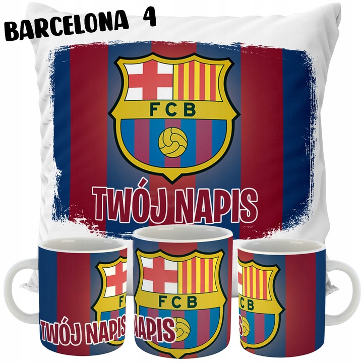 ZESTAW KUBEK + PODUSZKA FC BARCELONA DLA KIBICA