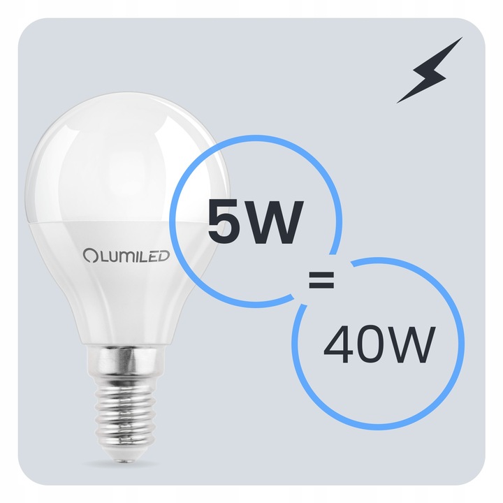 6x Żarówka LED E14 Kulka 5W = 50W 470lm 4000K Neutralna LUMILED NIE