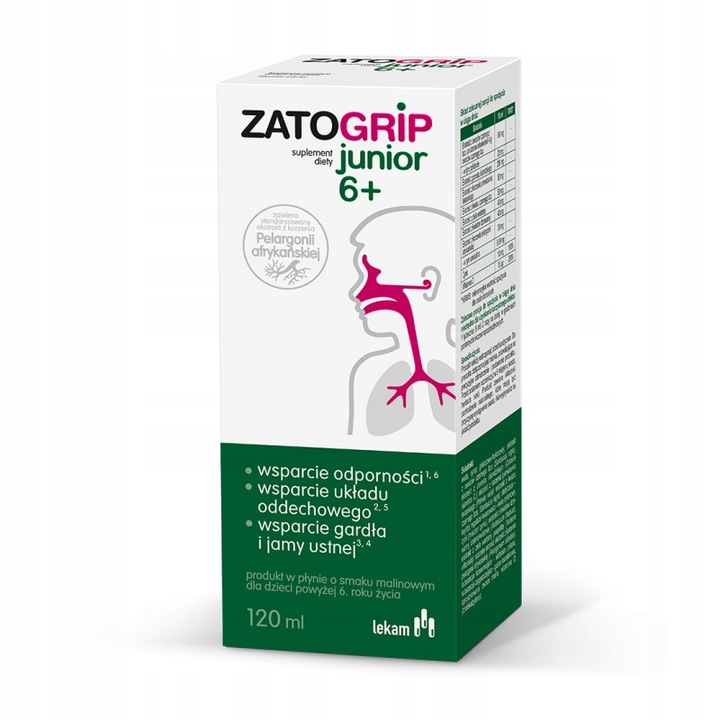 Zatogrip Junior 6+ syrop 120 ml