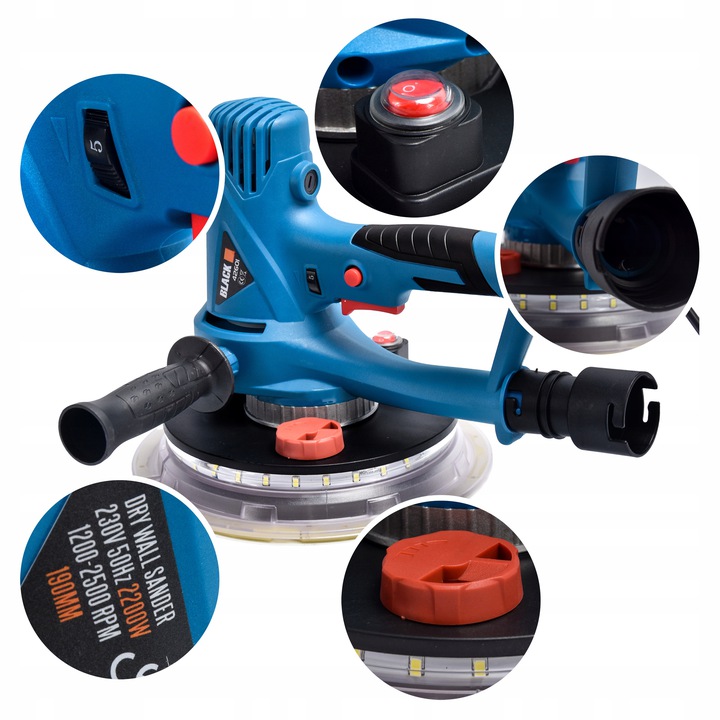 SZLIFIERKA DO GIPSU GŁADZI TYNKÓW MAŁA ŻYRAFA LED