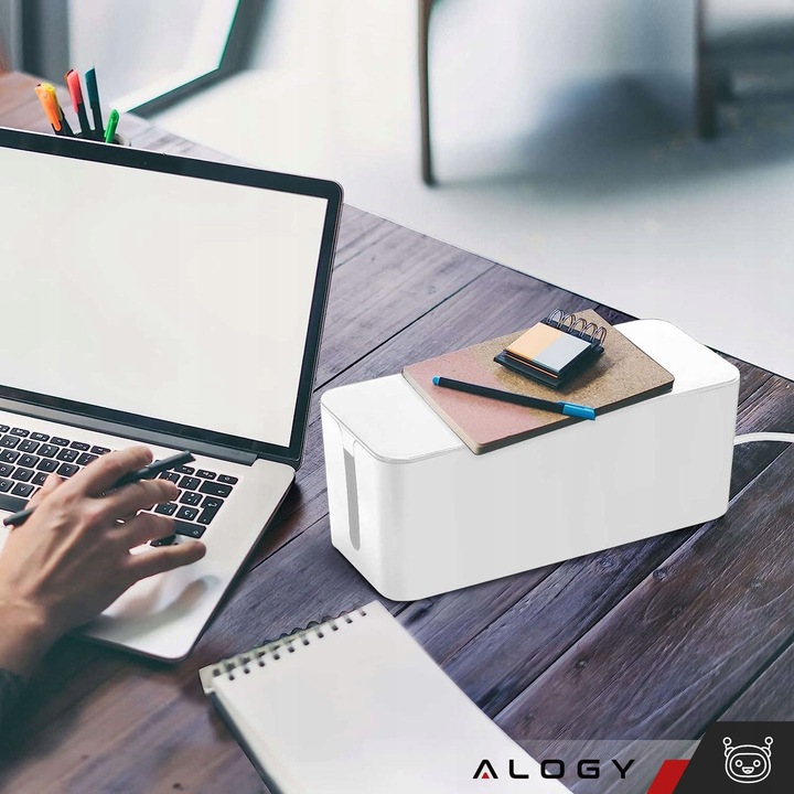 POJEMNIK PUDEŁKO ORGANIZER KABLI NA KABLE LISTWY M