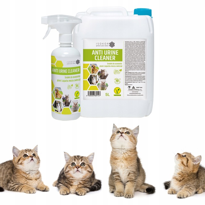 POCHŁANIACZ NEUTRALIZATOR ZAPACHÓW MOCZU KOTA ISOKOR 1L ANTI URINE CLEANER
