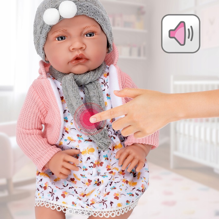 LALKA BOBAS DUŻA INTERAKTYWNA REALISTYCZNA SMOCZEK KINDERPLAY MÓWI 41CM