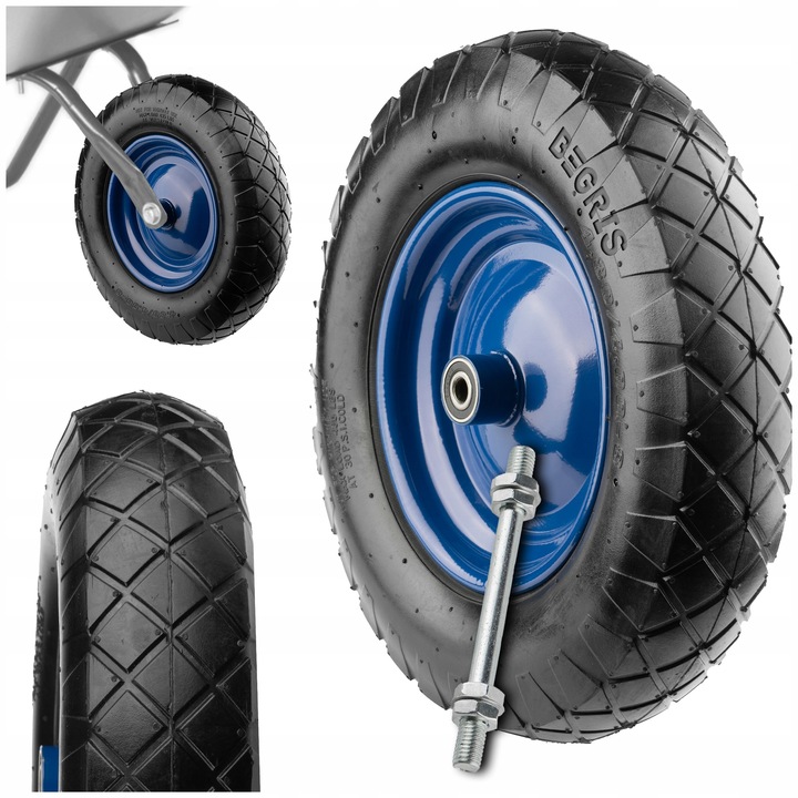 KOŁO KÓŁKO DO TACZKI TACZEK 4.00-8 400-8 400x8 4PR MOCNE Z DĘTKĄ