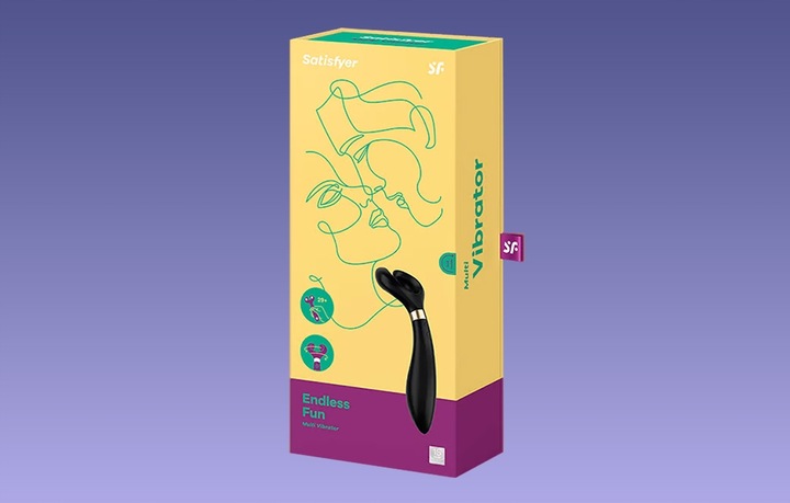 SATISFYER WIBRATOR DWUSTRONNY DLA PAR WAGINALNY ANALNY 20CM 100 KOMBINACJI