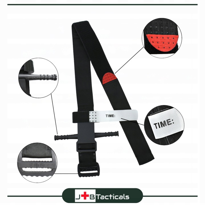 Wytrzymała Staza taktyczna Opaska uciskowa JB Tacticals typ CAT