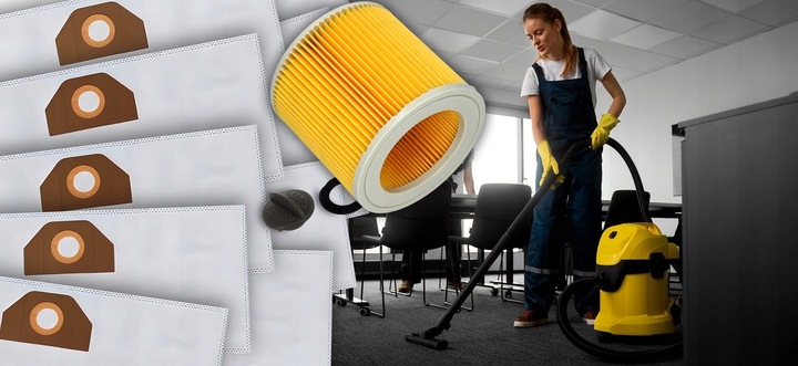 10X WORKI DO ODKURZACZA KARCHER WD 3 WD3 WD2 WD6 SE4001 POJEMNE +FILTR