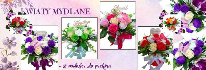 Flowerbox na Dzień Mamy Kwiaty Mydlane prezent urodziny rocznica ślub