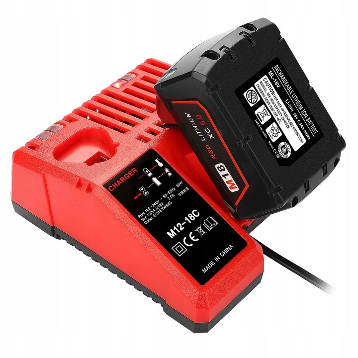 Ładowarka do Milwaukee M18 M12 12V - 18V akumulator M18B5 M18B4 M18BX