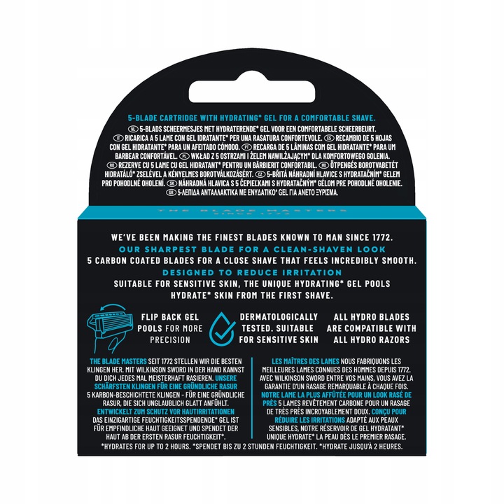 Wilkinson Hydro 5 Regular do golenia 4 wkłady x3