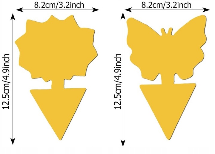 12x ŻÓŁTY LEP DO DONICZEK MOTYL na ziemiórki mszyce muszki owocówki owady