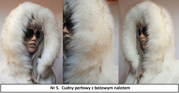 Futrzane OBSZYCIE do KAPTURA KOŁNIERZ SZALIK