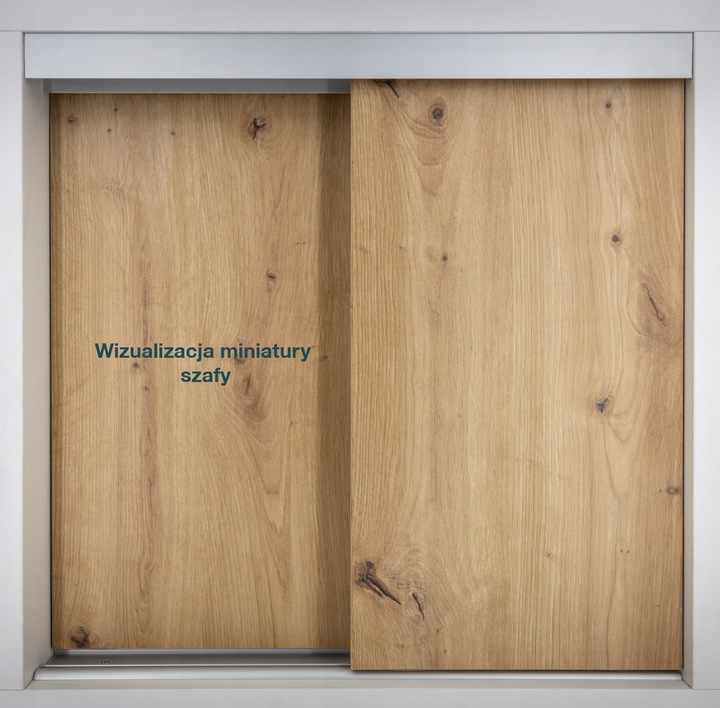 system szaf przesuwnych RAM V 120cm 2 drzwi SREBRNY kółka wózki