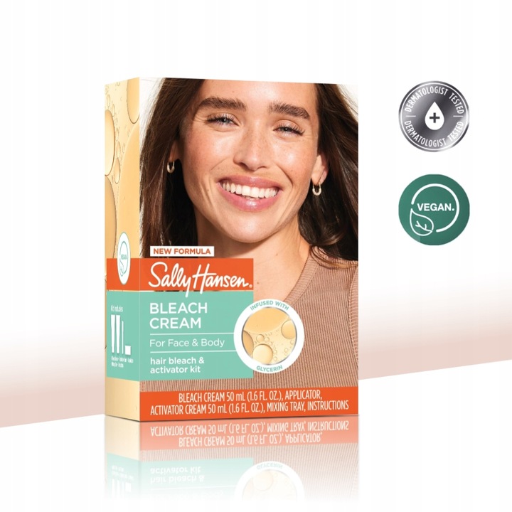 Rozjaśniacz do włosów twarzy i ciała vegan Bleach Cream Sally Hansen 100 ml