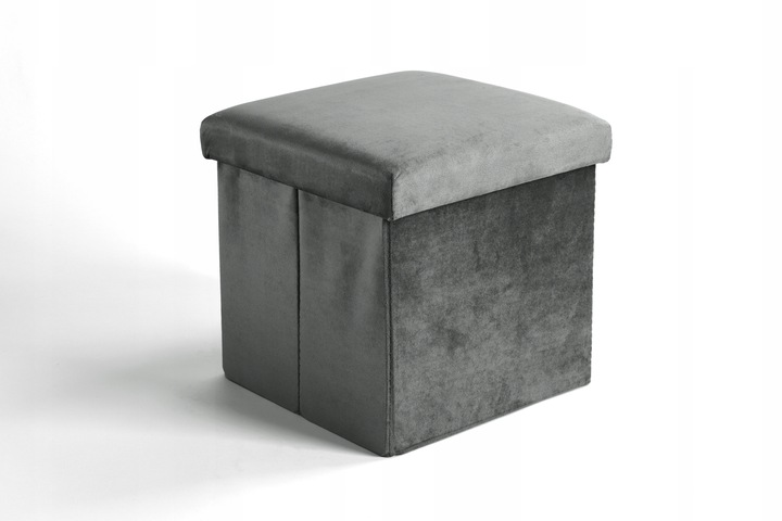 PUFA WELUROWA SKRZYNIA POJEMNIK OTWIERANA SKŁADANA ZE SCHOWKIEM