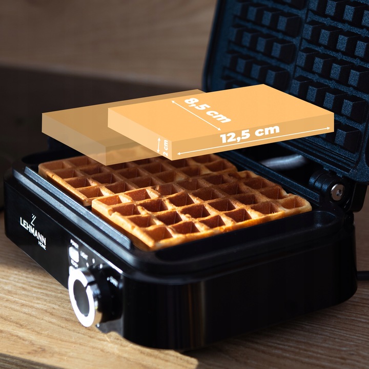 GOFROWNICA 2 DUŻE CHRUPIĄCE GOFRY MOCNA 2000W NIEPRZYWIERAJĄCA POWŁOKA