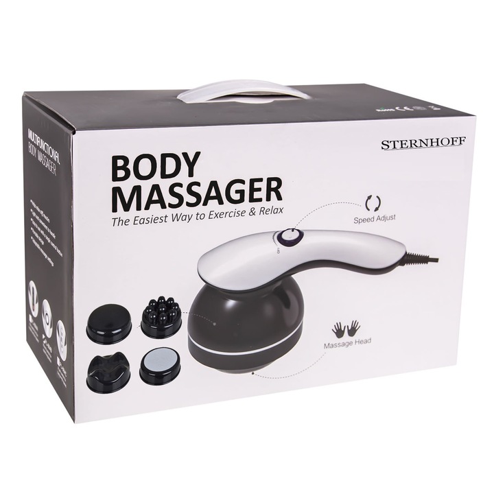 MASAŻER DO CIAŁA WYSZCZUPLAJĄCY ANTYCELLULITOWY PODGRZEWANY 8x KOŃCÓWEK 9w1