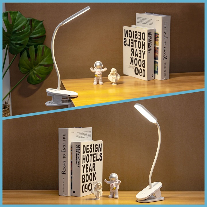 Bezprzewodowa lampka LED nocna na klips Aigostar