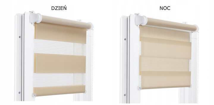 ROLETA DZIEŃ NOC 95x150 CM Z NAPINACZEM KOLORY