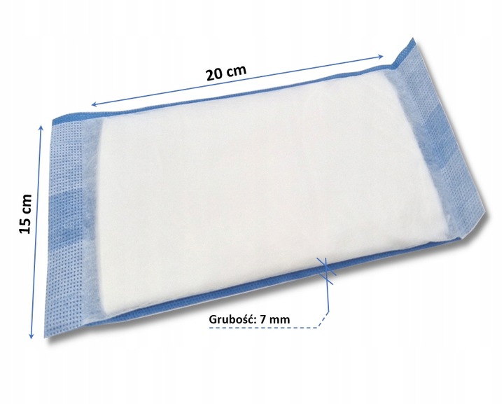 KOMPRESY OPATRUNKI WYSOKOCHŁONNE NIEJAŁOWE 15X20cm OPATRYWANIE RAN