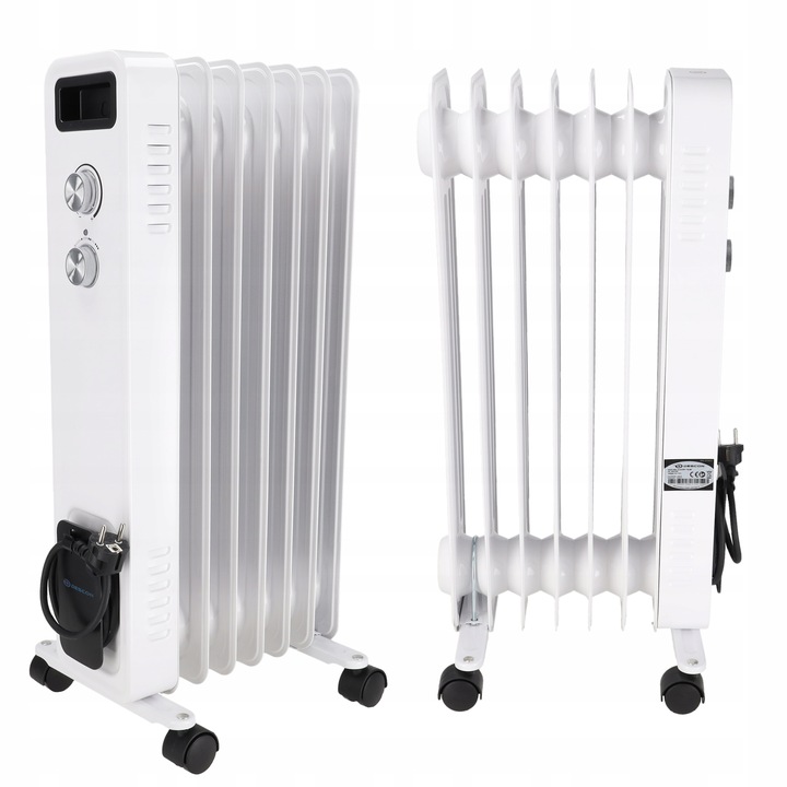 Grzejnik elektryczny Olejowy Termostat 1500W 7 Żeber Energooszczędny