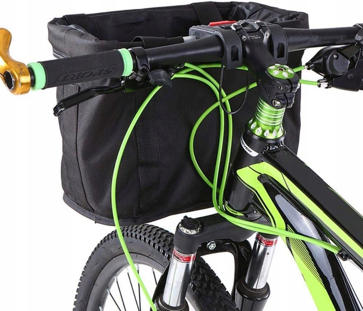 KOSZYK NA KIEROWNICĘ DO ROWERU + TORBA 10L