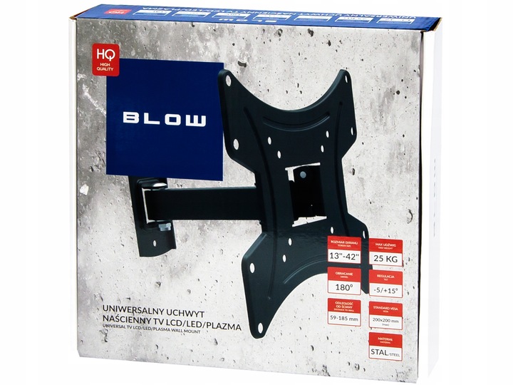 MOCNY OBROTOWY UCHWYT ŚCIENNY DO TV MONITORA WIESZAK TELEWIZORA LCD 10-42