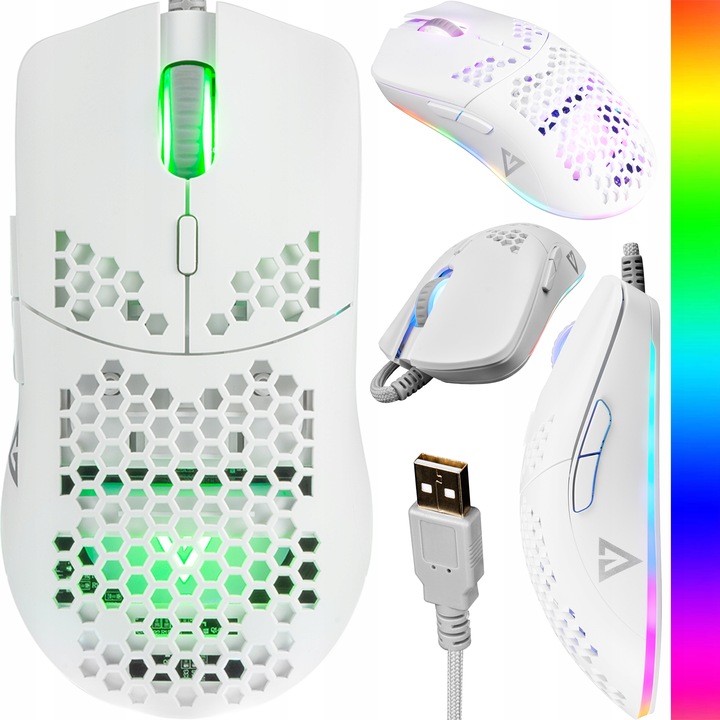 PRZEWODOWA MYSZKA GAMINGOWA 12400 DPI RGB USB MODECOM VOLCANO SHINOBI 3327