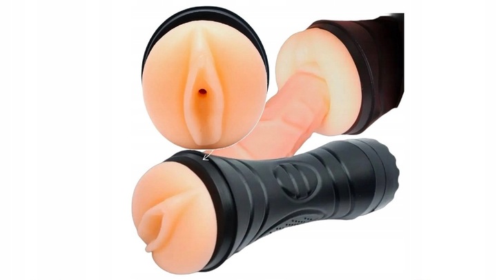 MASTURBATOR MĘSKI SZTUCZNA CIPKA Z WIBRACJAMI