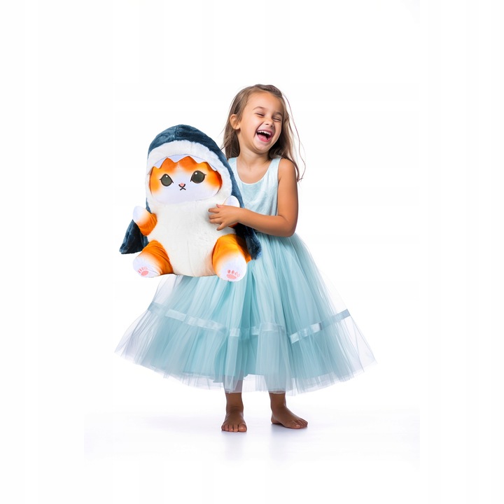 Kot Rekin Kotorekin 55Cm Przytulanka Xl Miś Maskotka Poduszka Duży Pluszowy