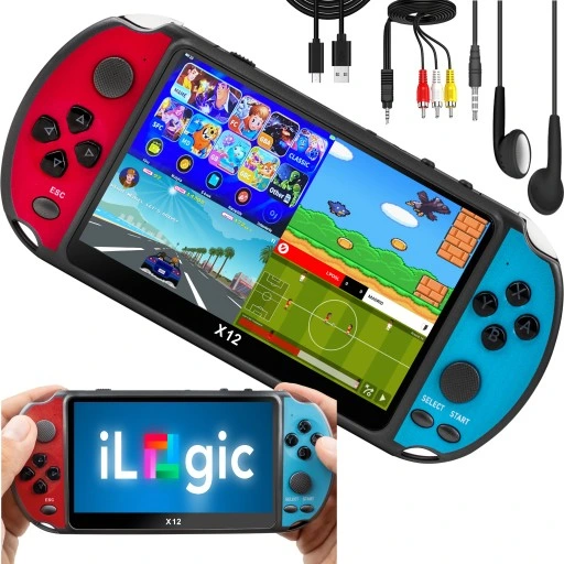 KONSOLA PRZENOŚNA x12 do GIER RETRO 5000+ GRA TELEWIZYJNA MINI 5" EMULATOR