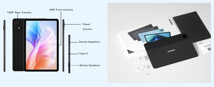 DOOGEE T30SE Tablet 11" 2.4K 9GB/128GB Android 14 WIFI SIM Hi-Res 8580mAh