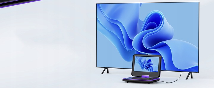 PRZENOŚNY SAMOCHODOWY ODTWARZACZ DVD 9'' LCD CZARNE 2000mAh Baterią