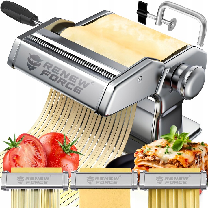 MASZYNKA DO MAKARONU ZE STALI NIERDZEWNEJ MASZYNA DO WAŁKOWANIA + KROJENIA