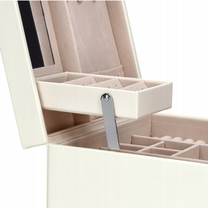 SZKATUŁKA NA BIŻUTERIĘ PUDEŁKO KUFEREK POJEMNY ORGANIZER ELEGANCKI C2