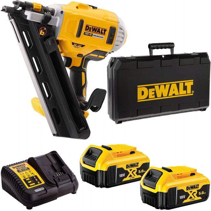 Gwoździarka bezszczotkowa 34° 50-90mm 18V 2x5Ah XR DeWalt DCN692P2-QW