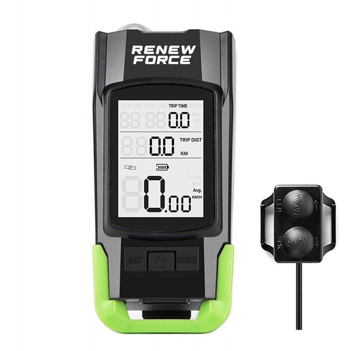 MOCNA Lampka Rowerowa Światło PRZÓD TYŁ na rower licznik rowerowy DZWONEK