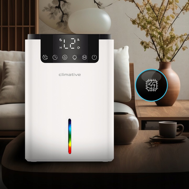 Cichy Pochłaniacz Wilgoci XXL Osuszacz Powietrza LUXE 2000ML LED+UV do domu