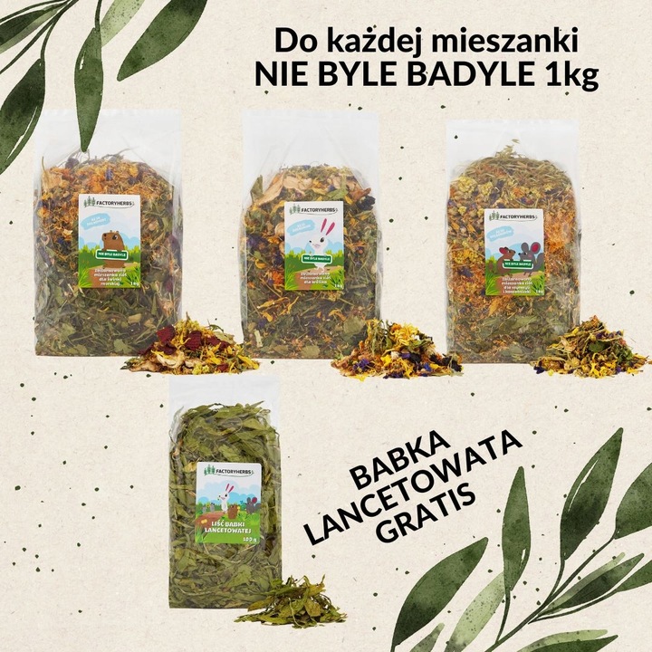 NIE BYLE BADYLE dla Królika 1kg + Babka lancetowata GRATIS