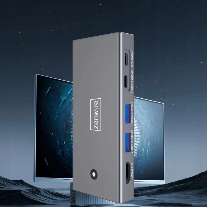 HUB Obudowa Kieszeń dysk SSD M2 NVME PCIe SATA USB-C 3.2 HDMI Adapter M.2