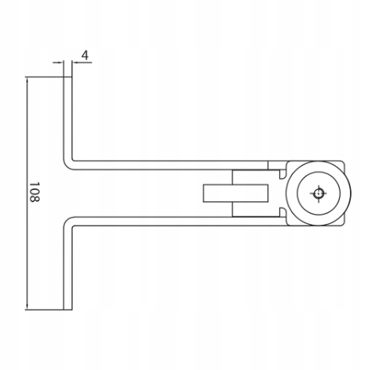 STOPER OPÓR ODBOJNIK ZDERZAK DO BRAMY SKRZYDŁOWEJ 40 mm Z BLOKADĄ