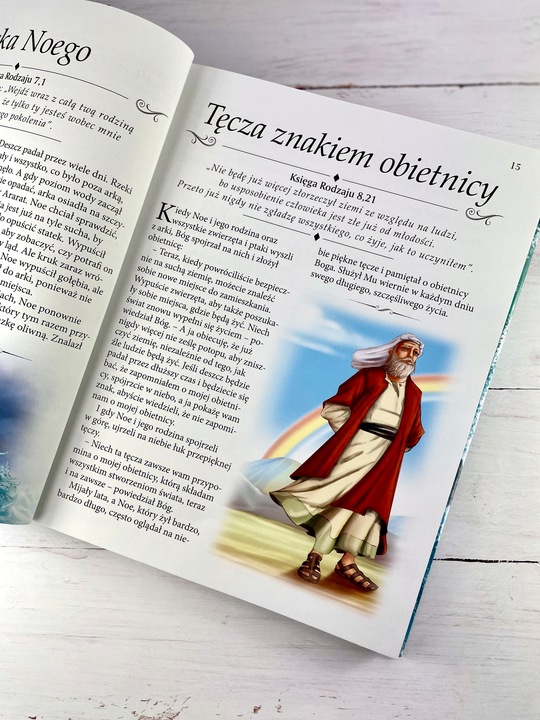 BIBLIA NA KOMUNIĘ DLA DZIECI PREZENT NA CHRZEST PAMIĄTKA Z GRAWEREM