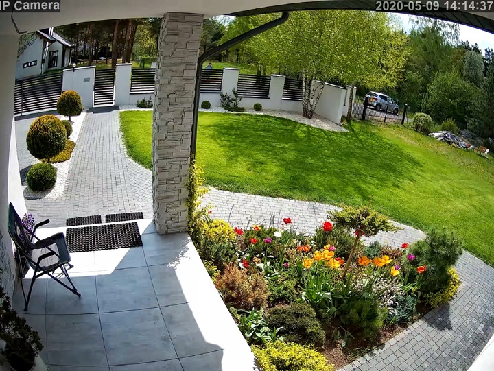 Kamera Zewnętrzna IP WiFi 5MPx 5MP Czarna Wykrywanie ludzi, AUDIO