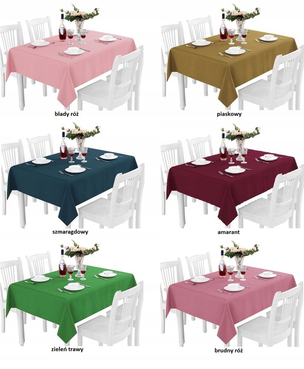 OBRUS GŁADKI MATOWY PRACTICAL 140x200 GRUBY KOLORY