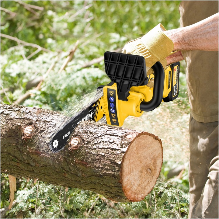 MINI PIŁA ŁAŃCUCHOWA AKUMULATOROWA PILARKA 8" DWA AKUMULATORY ZESTAW