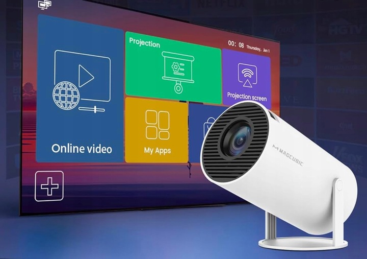 Projektor mini 4K Android 11 Wifi 6 BT 5.0 180° Magcubic HY300 PRO
