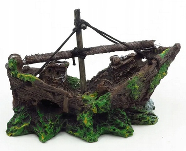 wrak statku dekoracja do akwarium 1025